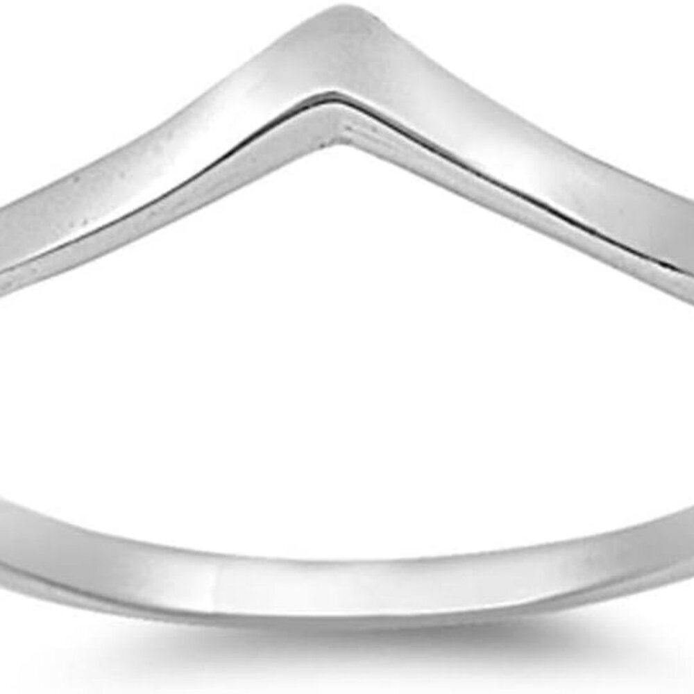 CHOOSE YOUR COLOR Sterling Silver Chevron Thumb Ring